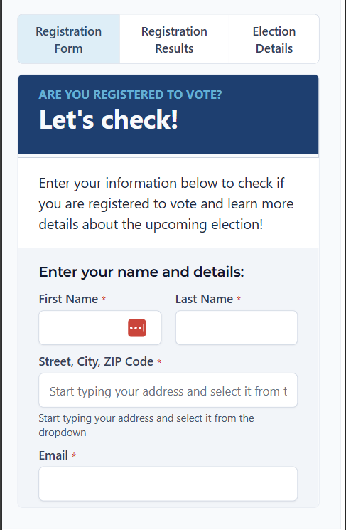 Voter Registration Checker